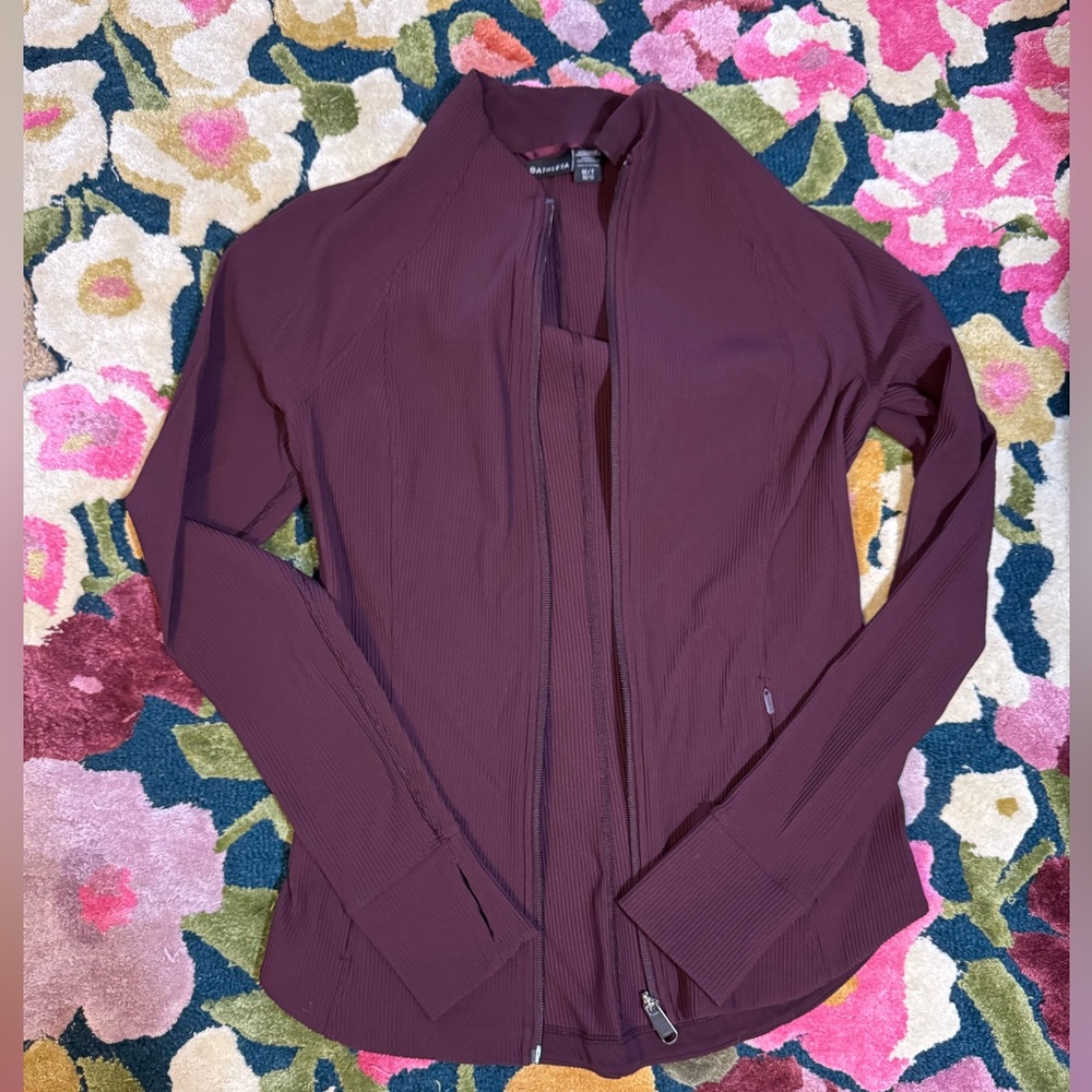 Athleta Ribbed Workout Jacket
